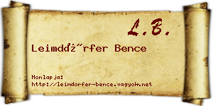 Leimdörfer Bence névjegykártya