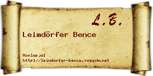 Leimdörfer Bence névjegykártya